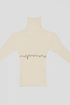 BASERANGE Tiger print cardigan turtleneck sweater TOTST-CG-AU23 UNDYED